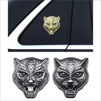 Metal 3D estéreo leopard carro adesivos decorativos, adesivos de Onça líquido padrão de logotipo do carro personalidade lado criativo adesivos cauda la