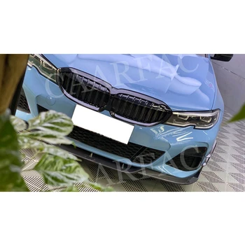 Seca Fibra de Carbono Frente Lábio Avental Spoiler Para BMW Série 3 G20 325i 2019 2020 Cabeça pára-choques de Extensão Protetor de Queixo Estilo Carro